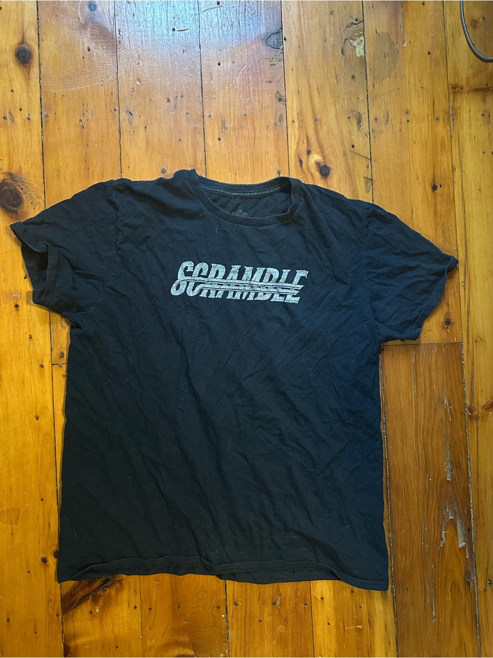 Black Logo Cotton Crew Neck T-Shirt - Men
